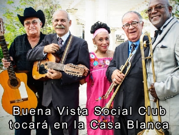 Buena Vista Social Club tocar en la Casa Blanca
