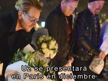 U2 se presentar en Paris en Diciembre