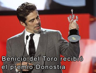 Benicio del Toro recibe el Premio Donostia