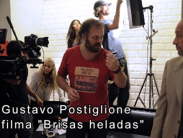 Gustavo Postiglione en rodaje