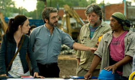 Ricardo Darin en pleno rodaje de Elefante Blanco