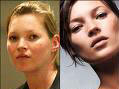 Kate Moss, antes y despues de ir a la fiesta