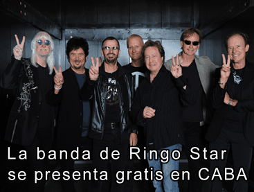 La banda de Ringo Star se presenta gratis en CABA