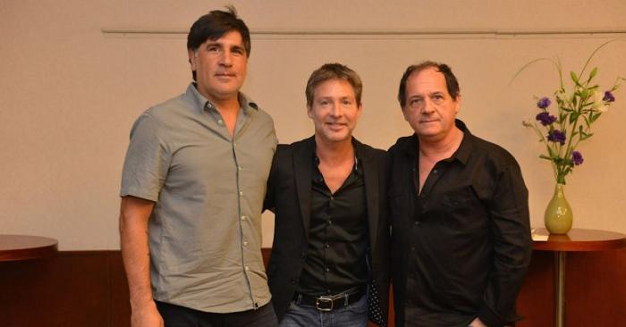 Julio Chvez y Adrin Suar, juntos en el teatro "El Nacional" 